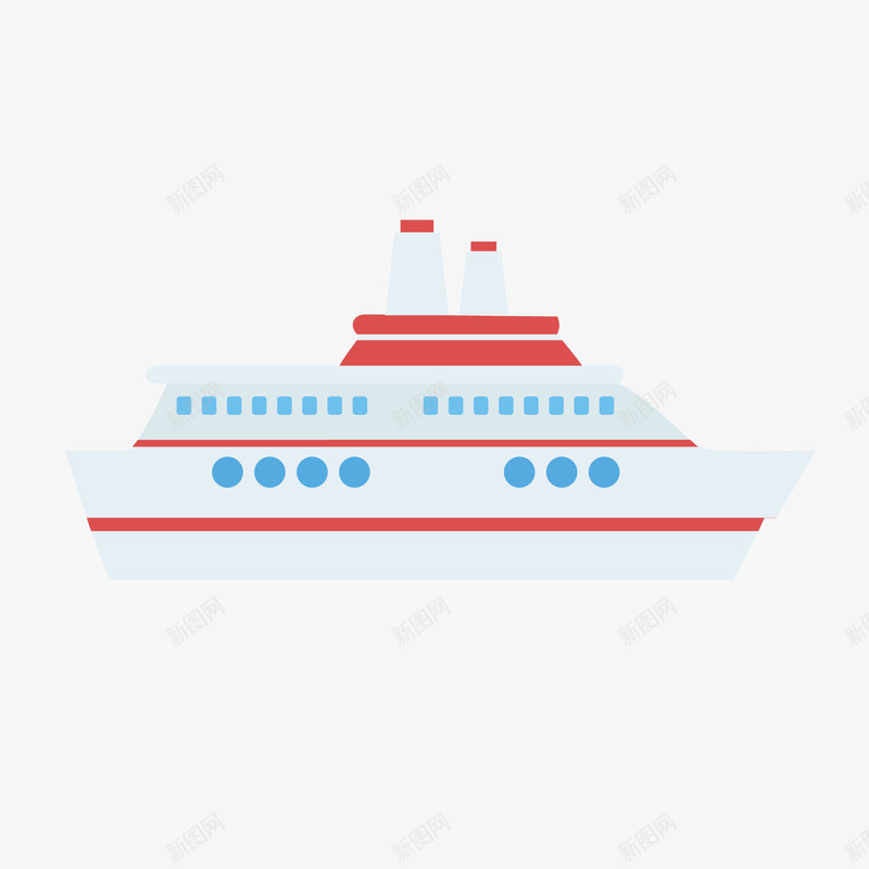 灰色轮船矢量图ai免抠素材_88icon https://88icon.com 商务 扁平化 游玩 灰色 玻璃 窗户 蓝色 轮船 矢量图