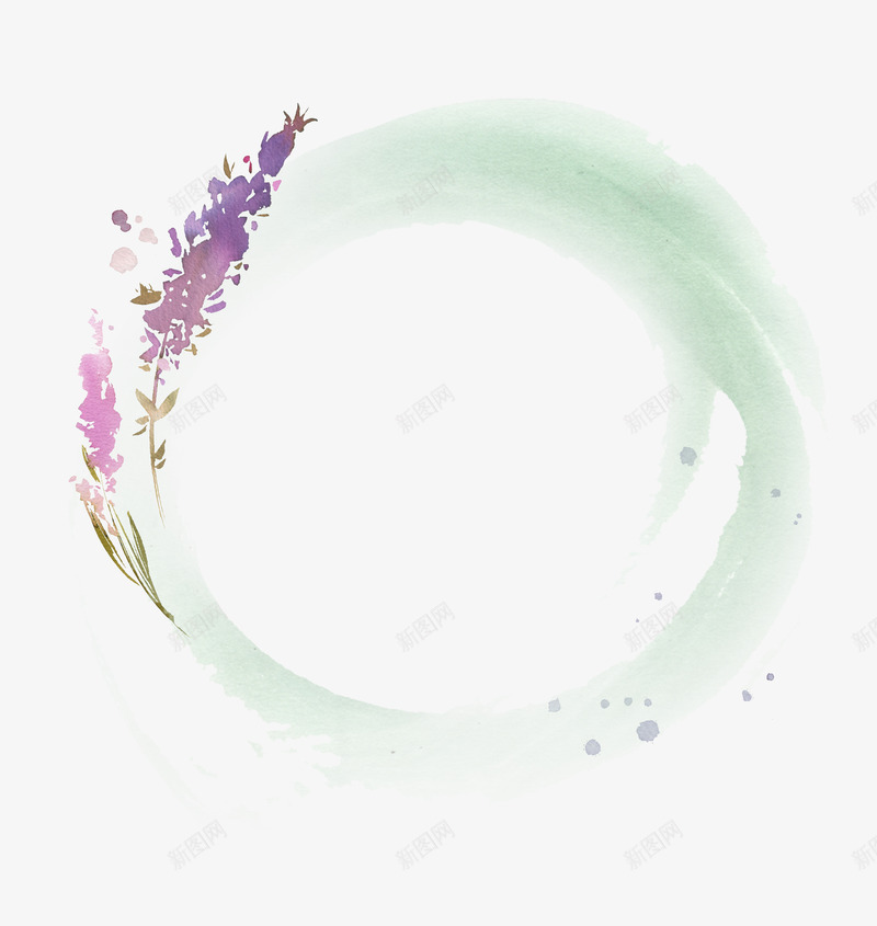 薰衣草花草边框图png免抠素材_88icon https://88icon.com 创意 手绘 植物 紫色 花卉 花朵 花草 薰衣草 边框