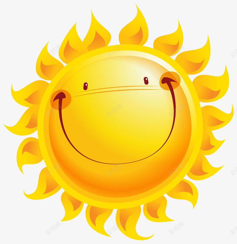 笑着的太阳psd免抠素材_88icon https://88icon.com 太阳 眼睛 笑脸 金色