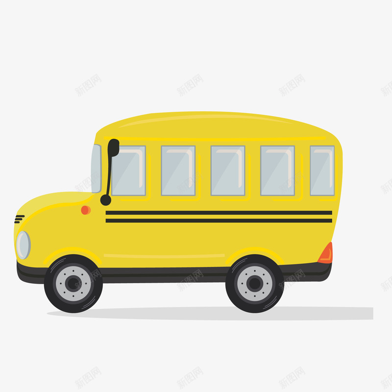 卡通黄色的校车矢量图ai免抠素材_88icon https://88icon.com 交通工具 卡通 天猫校园季 校车 黄色 矢量图