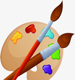 手绘调色盘开学季png免抠素材_88icon https://88icon.com 开学 棕色调色盘 调色 调色图