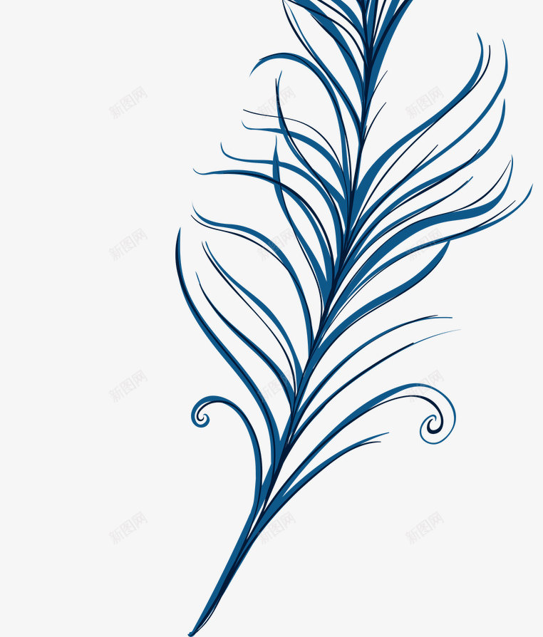 蓝色孔雀羽毛png免抠素材_88icon https://88icon.com 一片羽毛 孔雀羽毛 实物 羽毛