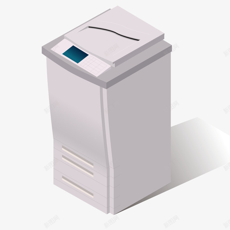 卡通灰色的打印机矢量图ai免抠素材_88icon https://88icon.com 卡通 印刷 打印店 打印机设计 灰色 立体 矢量图