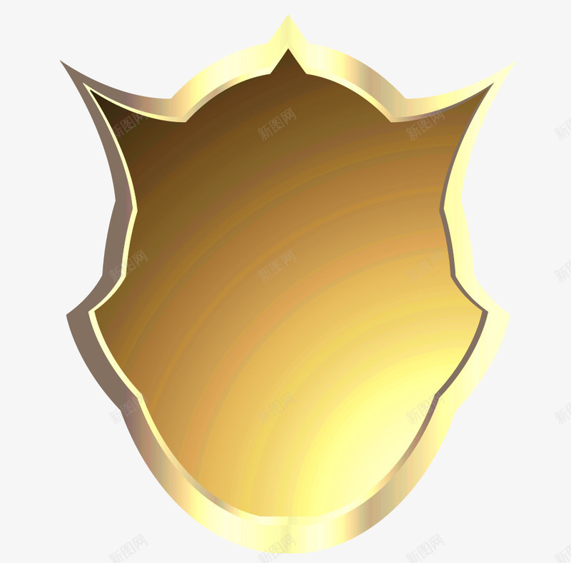 手绘金色促销盾牌标签png免抠素材_88icon https://88icon.com 不规则图形 促销 几何图形 卡通手绘 标签 水彩 盾牌 金色