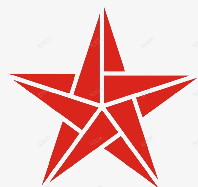五角星红色立体片png免抠素材_88icon https://88icon.com 不规则 立体 红色 设计