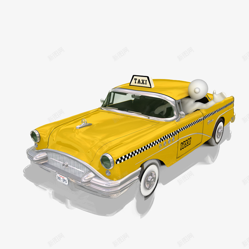 3D小人psd免抠素材_88icon https://88icon.com 3D 3D小人 开车的小人 电子商务 白色小人