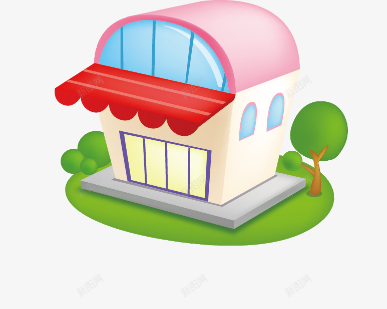 卡通立体城市建筑矢量图ai免抠素材_88icon https://88icon.com 3D建筑 卡通建筑 城市建筑 城镇 房产 高楼 矢量图