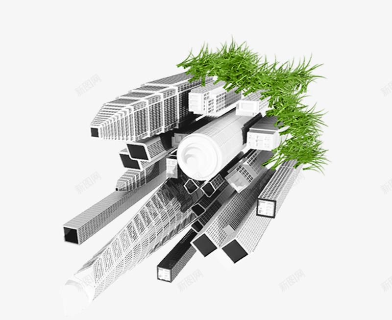3D立体城市建筑png免抠素材_88icon https://88icon.com 3D 城市建筑 立体 高楼大厦