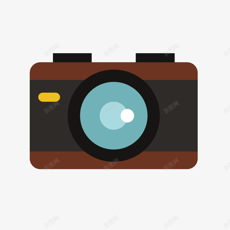 灰色相机矢量图ai免抠素材_88icon https://88icon.com 商务 圆角 扁平化 灰色 相机 科技 蓝色 镜头 矢量图