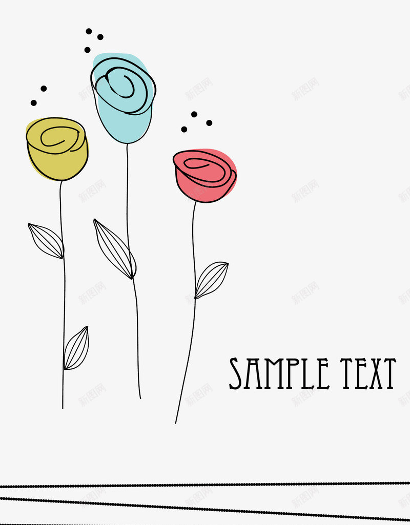 卡通玫瑰花矢量图eps免抠素材_88icon https://88icon.com 卡通玫瑰花 玫瑰花 矢量玫瑰花 红色玫瑰花 线稿玫瑰 矢量图