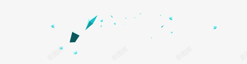 蓝色几何立体块不规则png免抠素材_88icon https://88icon.com 不规则 几何 立体块 蓝色