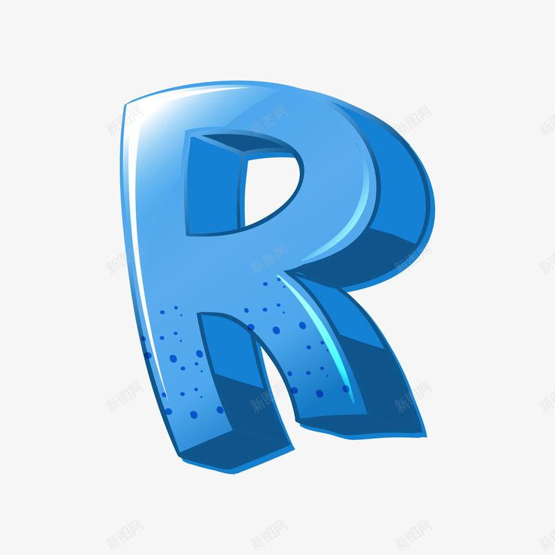 R字母的立体蓝色矢量图eps免抠素材_88icon https://88icon.com 3D字母 R立体的字母 卡通字母 字母R 蓝色 蓝色立体 矢量图