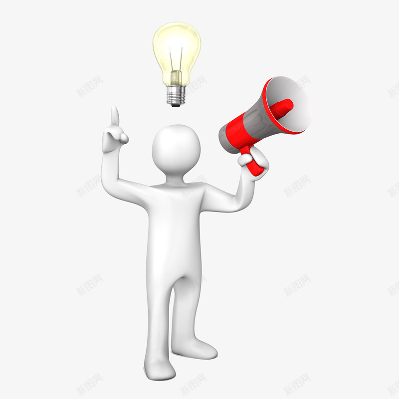 模型小人png免抠素材_88icon https://88icon.com 3d 3d剪影人物 喇叭 手绘 手绘图片 立体