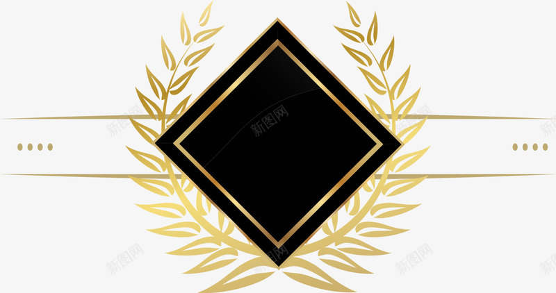 金色树藤徽章png免抠素材_88icon https://88icon.com 光芒标志 勋章标志 大气植物 装饰图案 金色徽章 闪耀徽章
