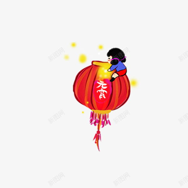 元宵灯笼png免抠素材_88icon https://88icon.com 元宵灯 卡通 喜庆 红色 过节