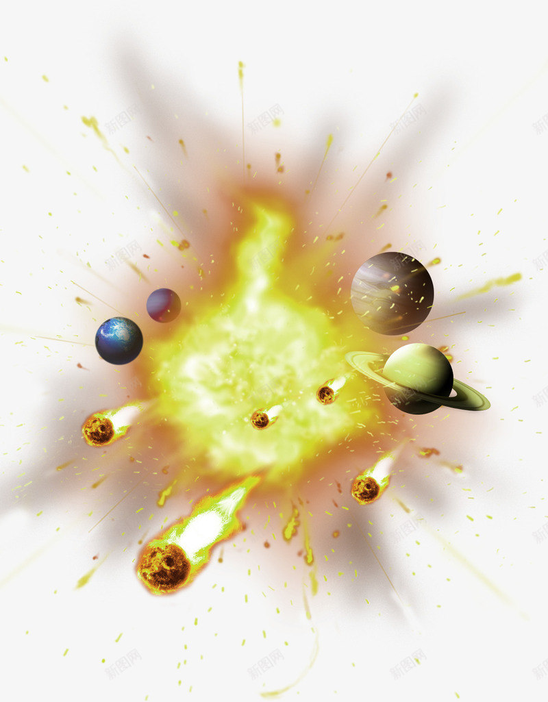 金色大气爆炸星球装饰图案png免抠素材_88icon https://88icon.com 免抠PNG 大气 星球 爆炸 装饰图案 金色