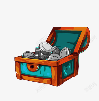 游戏宝箱png免抠素材_88icon https://88icon.com 宝箱 宝袋 游戏UI 金元宝 金币 钱币