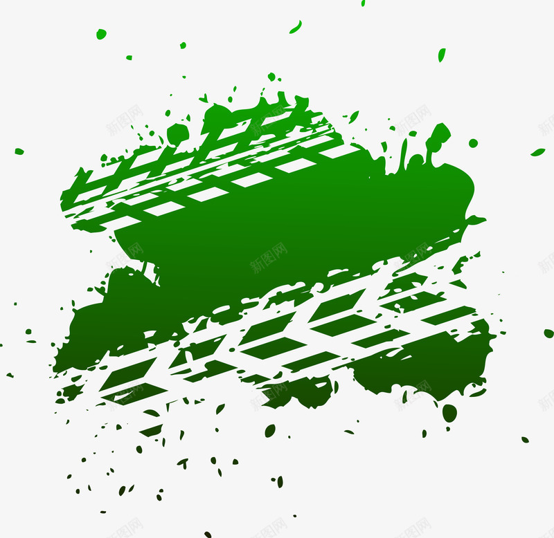 绿色车印png免抠素材_88icon https://88icon.com 免抠素材 矢量素材 车印 车印装饰 车轮印 轮胎印