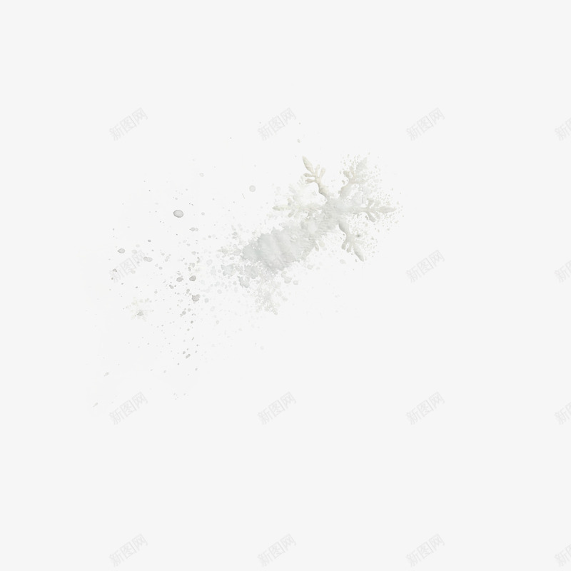 泼墨雪花元素png免抠素材_88icon https://88icon.com 泼墨 灰色 白色雪花 雪花