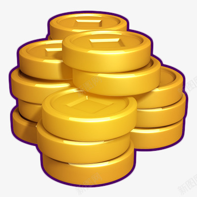 卡通金色金币png免抠素材_88icon https://88icon.com 商业配图 商务 大气 财富 金子 金币 金色 金融 金钱 钱币素材