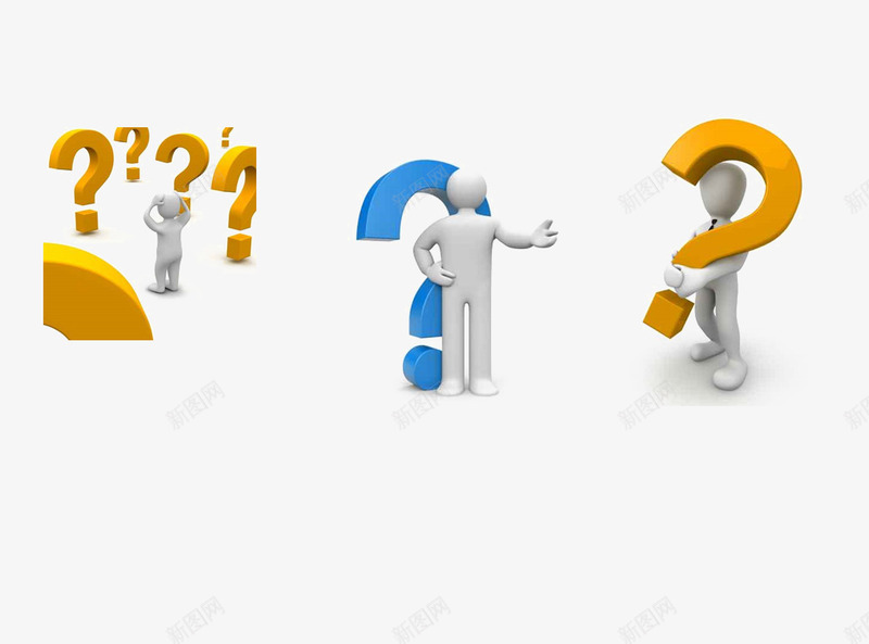 3d立体小人问号png免抠素材_88icon https://88icon.com 商务素材 立体小人 问号