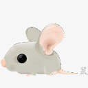 灰色卡通小老鼠png免抠素材_88icon https://88icon.com 卡通 灰色 老鼠