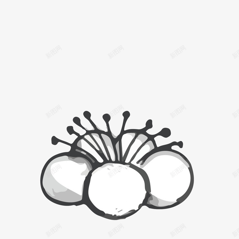 水墨中国风桃花特写png免抠素材_88icon https://88icon.com 国风 桃花 桃花矢量 水墨 水墨桃花 特写 矢量水墨