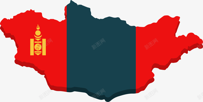 立体3D蒙古国地图png免抠素材_88icon https://88icon.com 卡通风格 地图 立体 蒙古国 蒙古符号