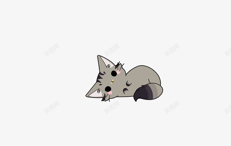 睡觉的猫咪png免抠素材_88icon https://88icon.com PNG素材 卡通 小猫 灰色