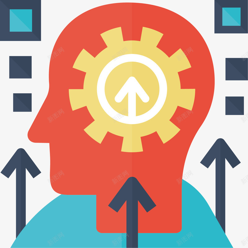 创意的大脑矢量图ai免抠素材_88icon https://88icon.com 不规则图形 几何图形 卡通手绘 箭头 红色 矢量图