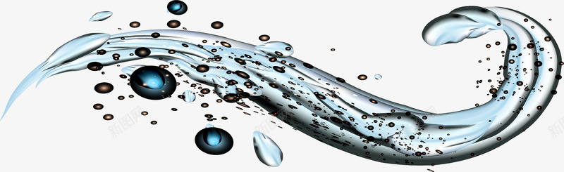 多彩炫酷3D浪花效果矢量图ai免抠素材_88icon https://88icon.com 3D 3D微立体 3D立体 水柱 水花 浪花 炫酷 立体效果 矢量图