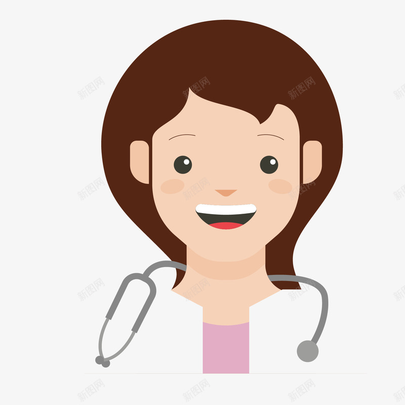 卡通开心的女医生形象矢量图ai免抠素材_88icon https://88icon.com 卡通 女医生 女医生形象 开心 开心女医生 灰色 矢量图