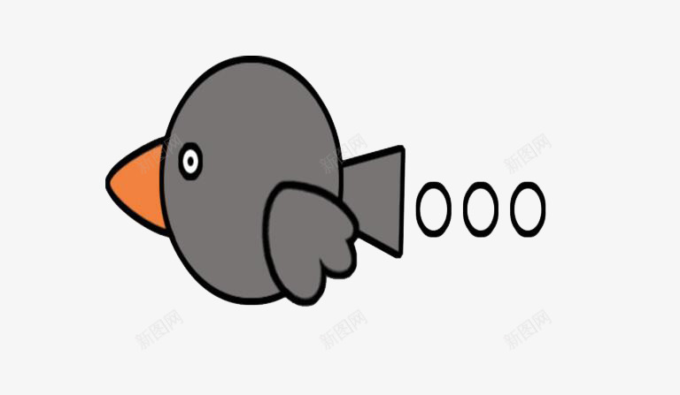 无语乌鸦png免抠素材_88icon https://88icon.com 乌鸦 乌鸦图案 圆圈 无语 橘色嘴巴 灰色