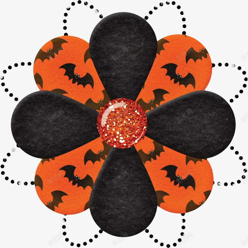 flowerpng免抠素材_88icon https://88icon.com 万圣节 南瓜 素材 花 黄色