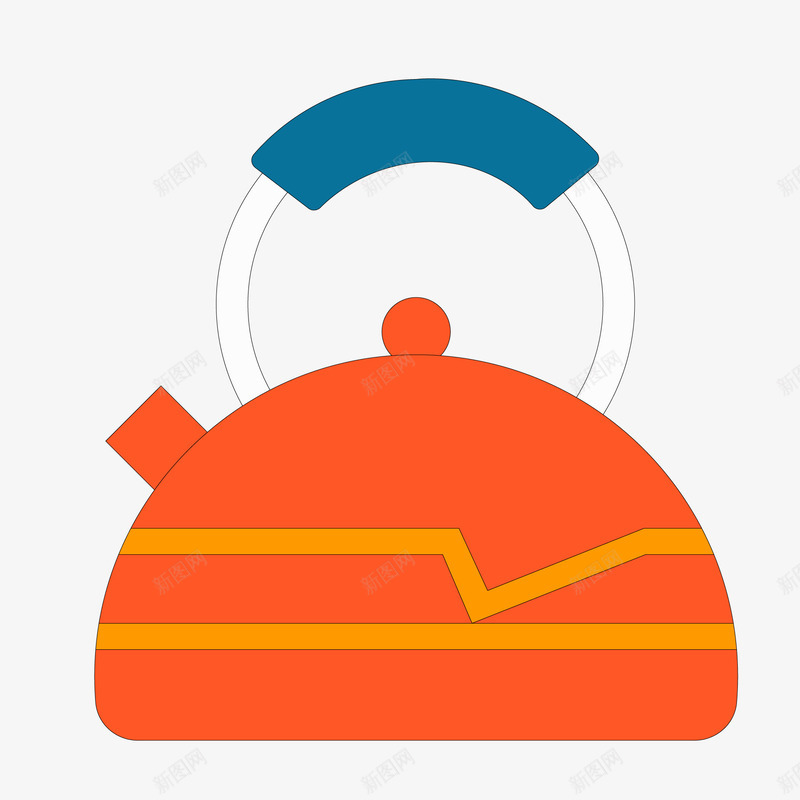卡通扁平化烧水壶矢量图ai免抠素材_88icon https://88icon.com 卡通 厨房用品 家电 扁平化 烧水壶 煮茶卡通 矢量图