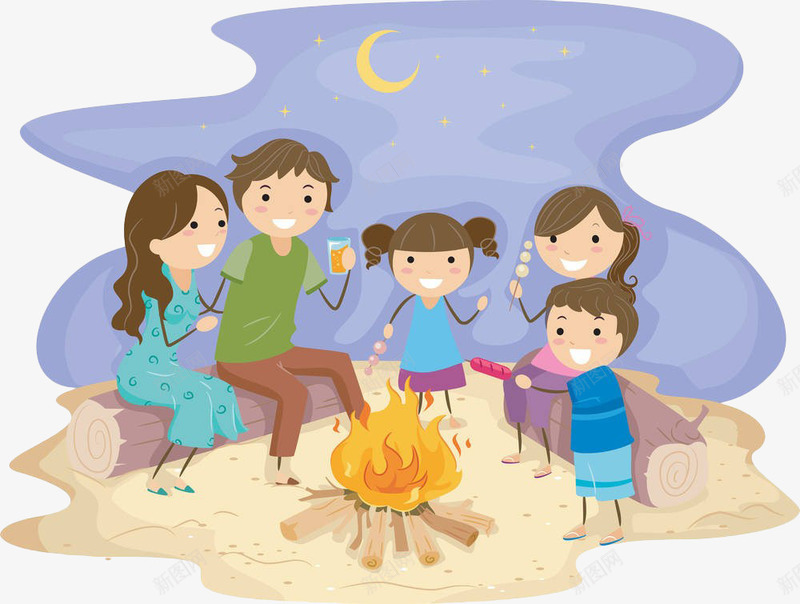 手绘篝火晚会png免抠素材_88icon https://88icon.com 绡濈伀 绡濈伀鏅氫細 鎵嬬粯 鏈堜寒 鐏 鐕冪儳