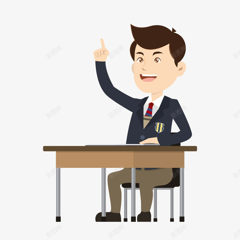 开学上课男子png免抠素材_88icon https://88icon.com 上学男子 卡通男子 学生 开学 背景装饰 课桌