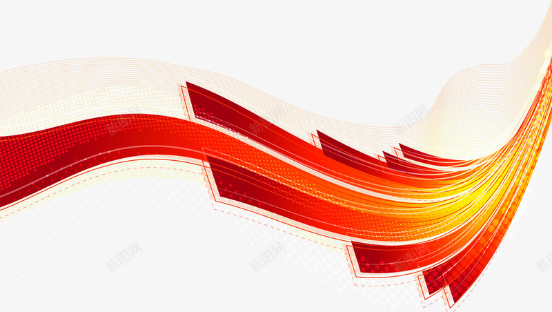 炫彩科技线型流线背景png免抠素材_88icon https://88icon.com 流线 炫彩 科技 红色 线型 背景