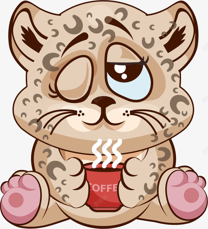 坐着喝咖啡的小豹子png免抠素材_88icon https://88icon.com 动物 卡通 卡通花豹 原生态 可爱 咖啡 复古 插画 表情 装饰 豹子 豹插画 豹纹 蹲坐