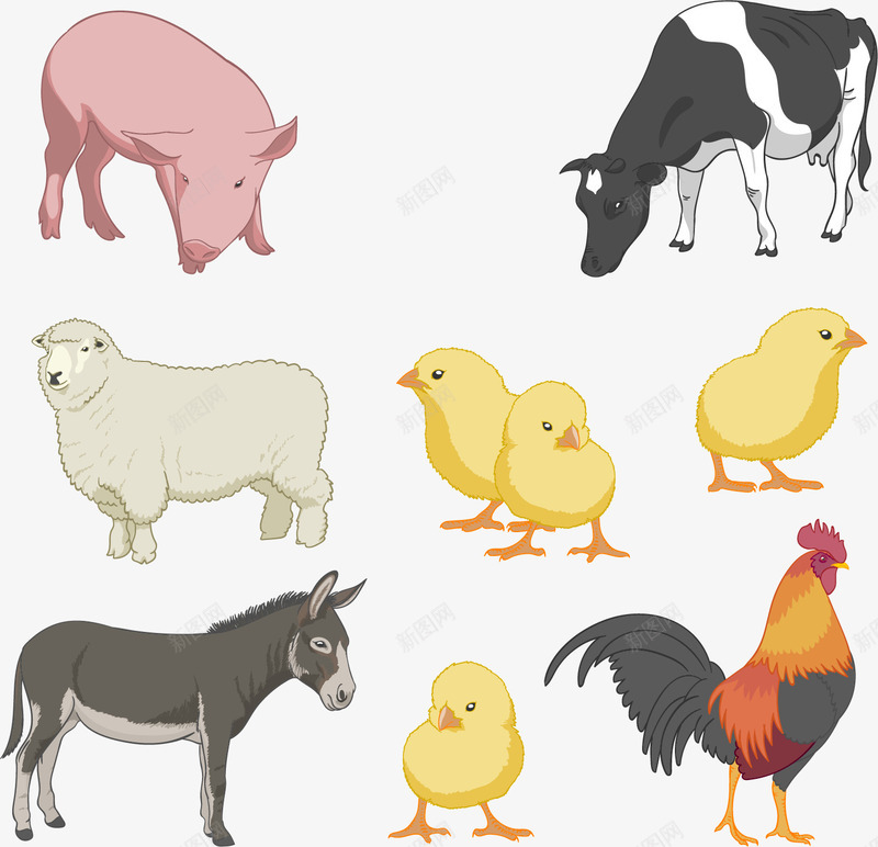 农场的牲畜png免抠素材_88icon https://88icon.com 养殖 农业 动物 牲畜 生态农业 鸡鸭牛羊马