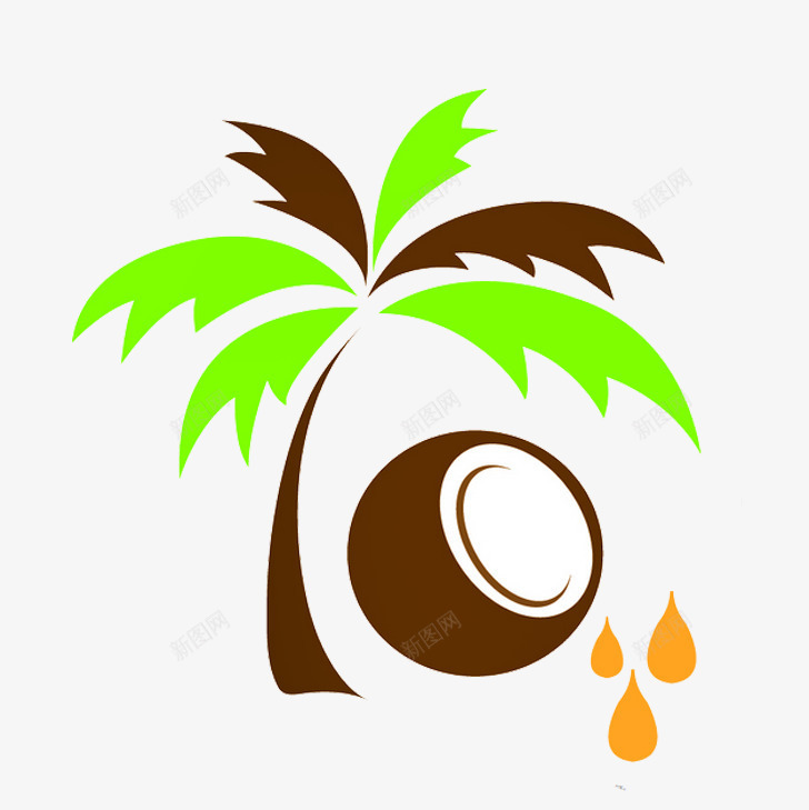 椰子油png免抠素材_88icon https://88icon.com 植物 椰子树 椰子油 纯天然