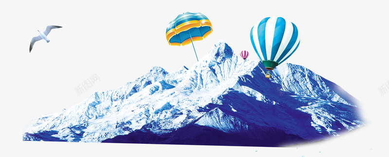 夏季凉爽冰山psd免抠素材_88icon https://88icon.com 冰山 雪峰
