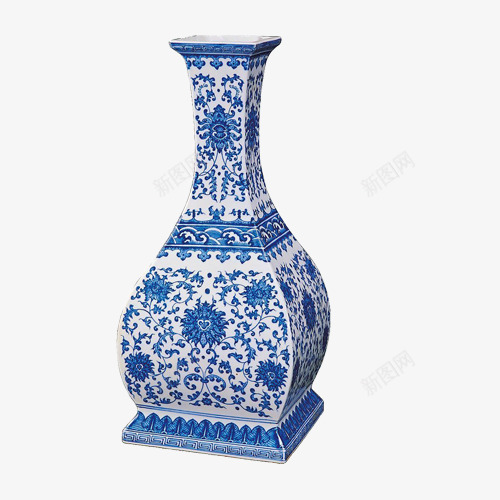 青色花瓶png免抠素材_88icon https://88icon.com 复古 花朵 花瓶 青色 青花瓷
