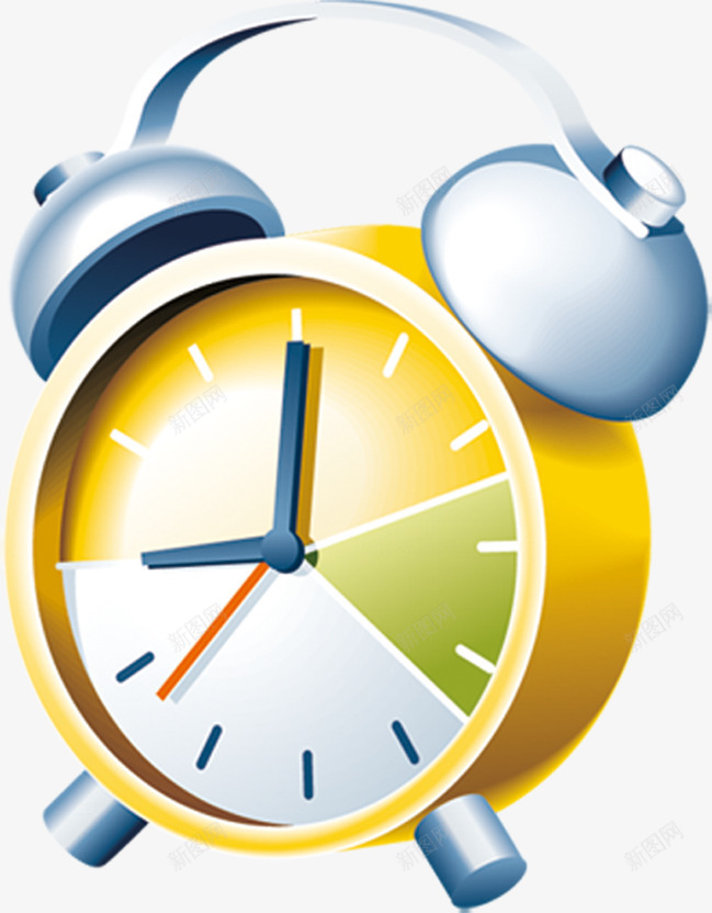 开学季黄色闹钟海报png免抠素材_88icon https://88icon.com 开学 海报 闹钟 黄色