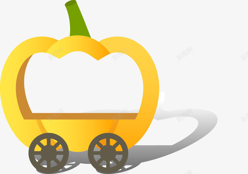 万圣节南瓜车png免抠素材_88icon https://88icon.com 南瓜车 灰姑娘南瓜马车