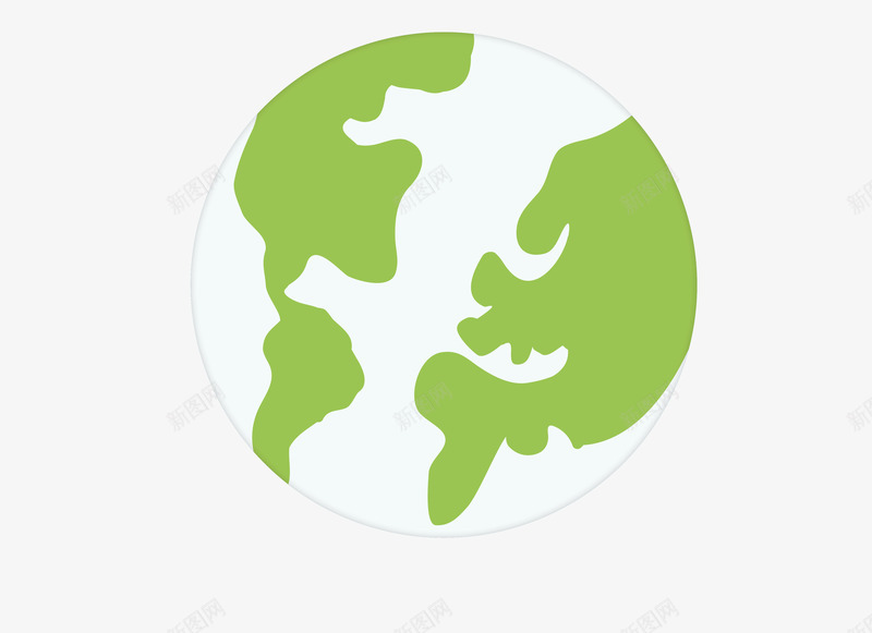 绿色爱护地球立体地球png免抠素材_88icon https://88icon.com 爱护地球 矢量地球 立体地球 绿色地球