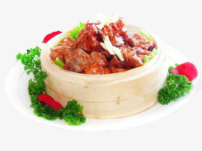 清蒸排骨png免抠素材_88icon https://88icon.com 特色菜 红色 美食 食物