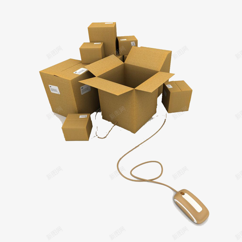 打包箱子png免抠素材_88icon https://88icon.com 纸质