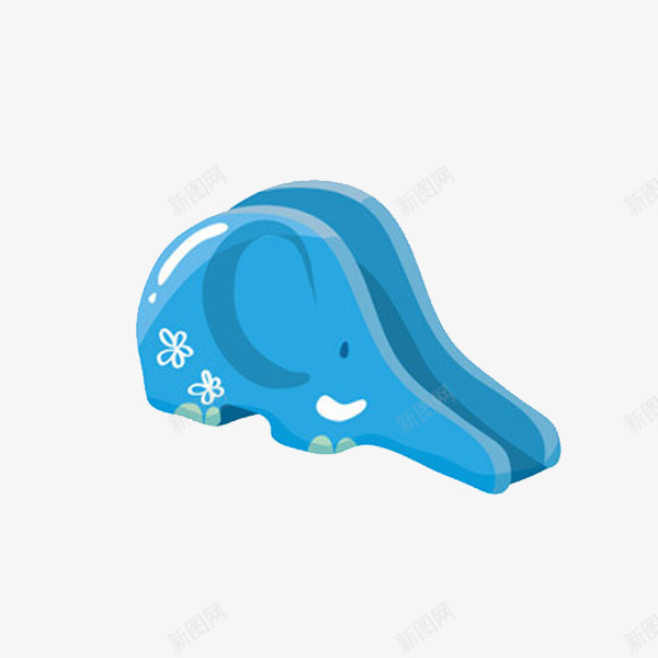 手绘大象滑梯png免抠素材_88icon https://88icon.com png 大象 滑梯 玩具 蓝色