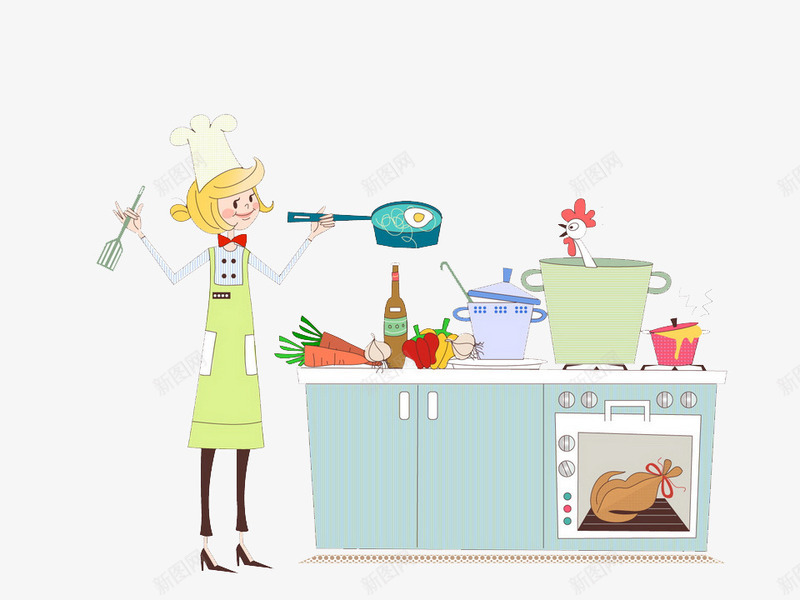 正在做饭的厨师png免抠素材_88icon https://88icon.com 厨师 厨房 大厨 食材